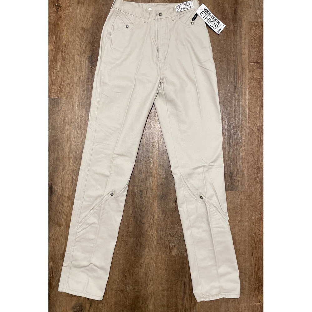Western Ethics Vintage Tan High Rise Straight Leg Jeans Concho Studs Womens 11